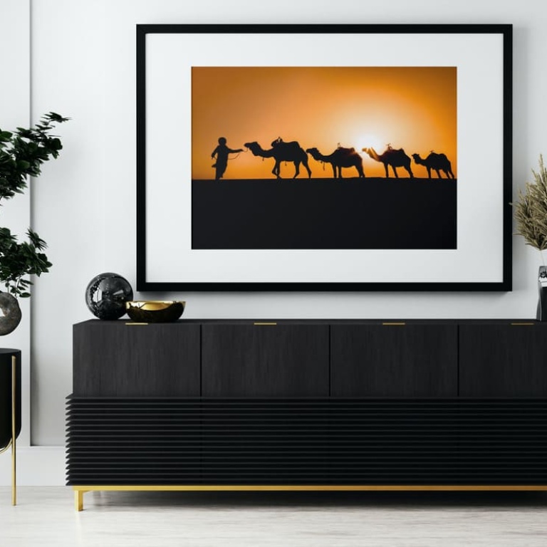Photographic print "Camel driver at dawn"