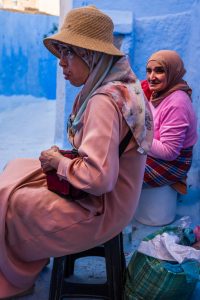 Ladies of the Chefchaouen stall