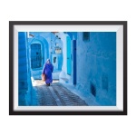 Photographic Print "Lady with shopping in Chefchaouen"