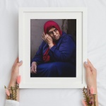 Photographic Print "Lady with the red veil"