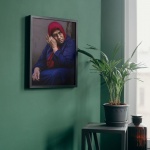 Photographic Print "Lady with the red veil"