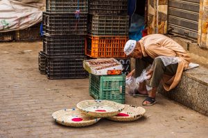 Fruit basket seller